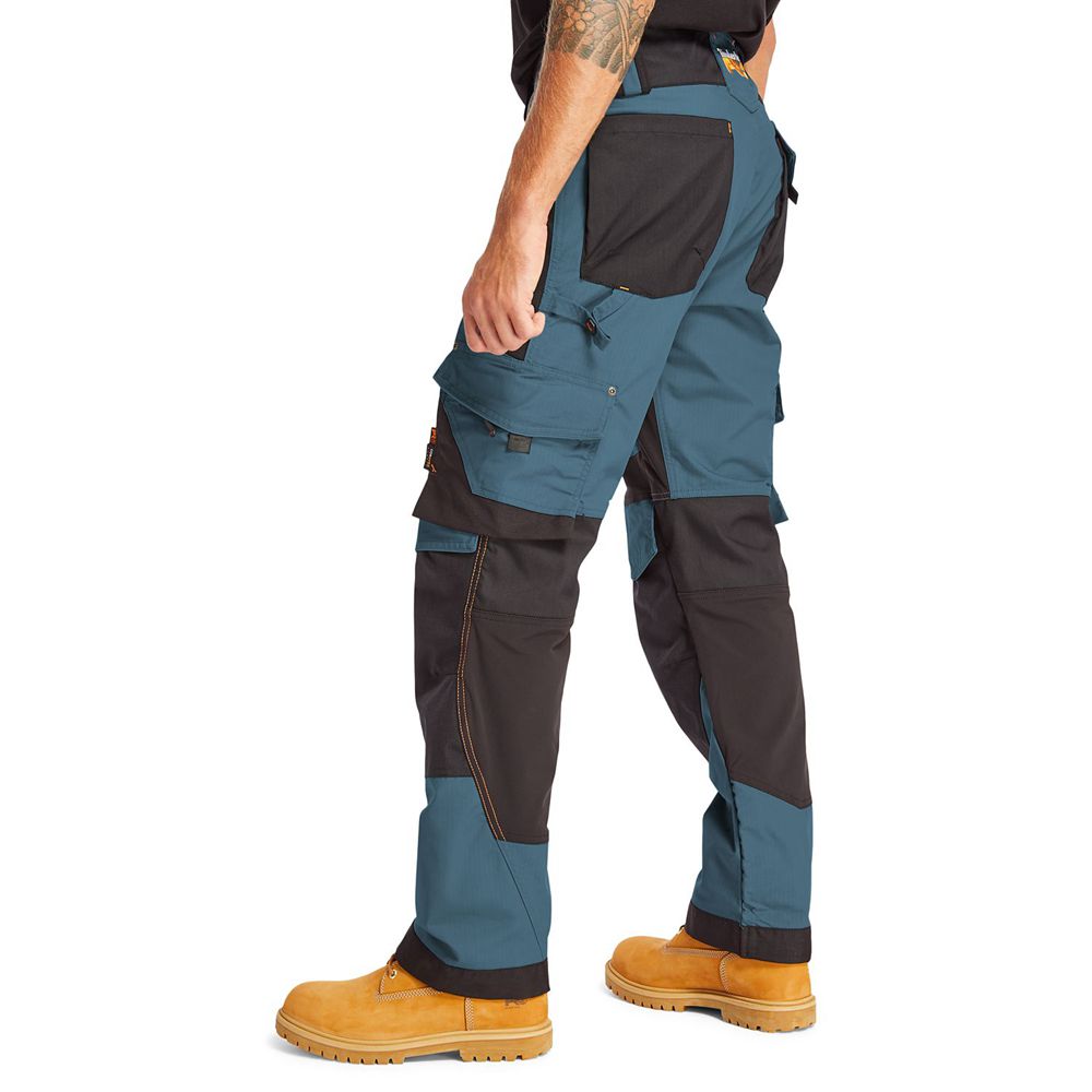 Pantaloni Timberland Barbati Albastri/Negrii - Pro® Interax Work - Romania - FUTWOH435